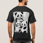 Panda Familienfest T-Shirt (Rückseite)
