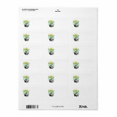 Panda Family Tree Adressaufkleber (Vorne)