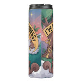 Panda fand Schlüssel zum Glück Thermosbecher (Rückseite)