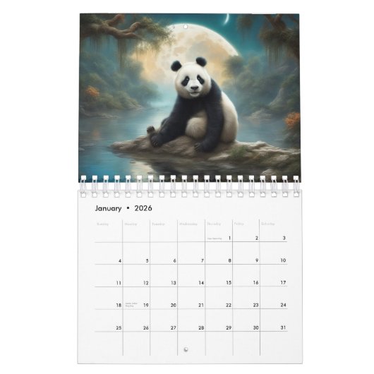 Panda Fantasy Kalender (Jan 2026)