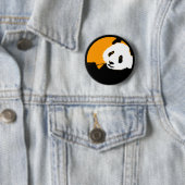 panda. Farbe anpassbarer Kreis. Button (Beispiel)