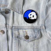 panda. Farbe anpassbarer Kreis. Button (Beispiel)