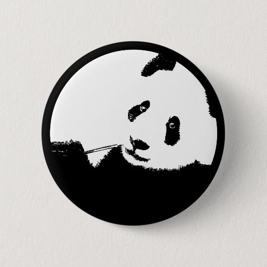 panda. Farbe anpassbarer Kreis. Button (Vorderseite)