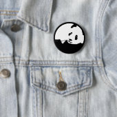 panda. Farbe anpassbarer Kreis. Button (Beispiel)