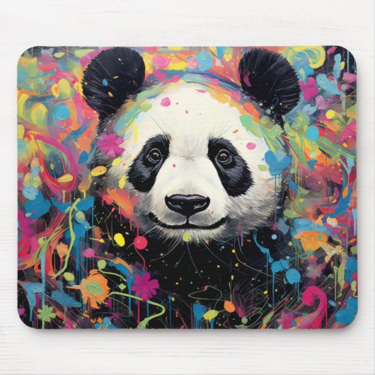 Panda Farbencharakter Mousepad (Vorne)