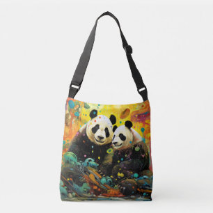 Panda Farbencharakter Tragetaschen Mit Langen Trägern