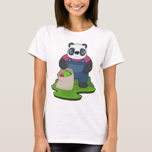 Panda Farmer Fruit Farm T-Shirt (Vorderseite)