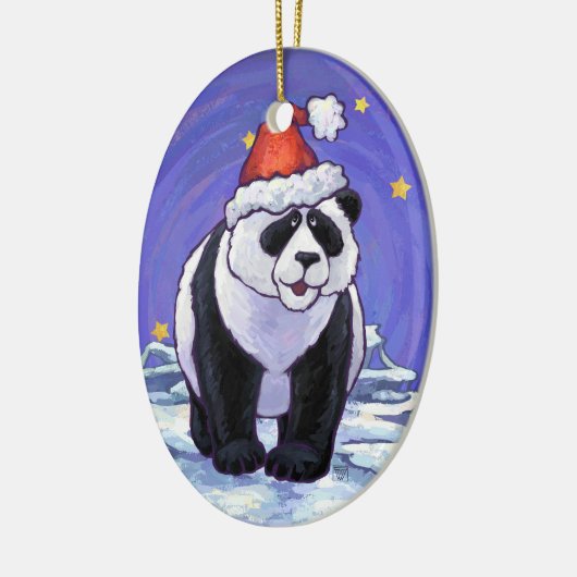 Panda-Feiertag Keramikornament (Links)