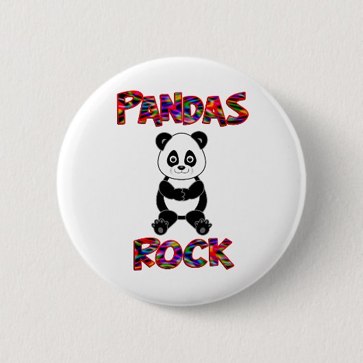 Panda-Felsen Button (Vorderseite)