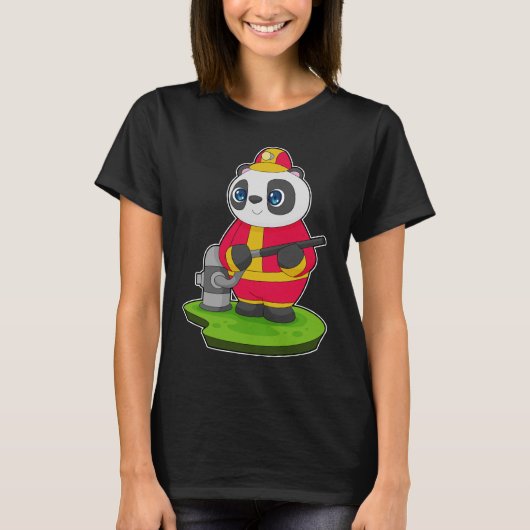 Panda Feuerwehrschlauch T-Shirt (Vorderseite)
