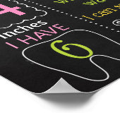 Panda First Birthday Chalkboard-Zeichen Poster (Ecke)