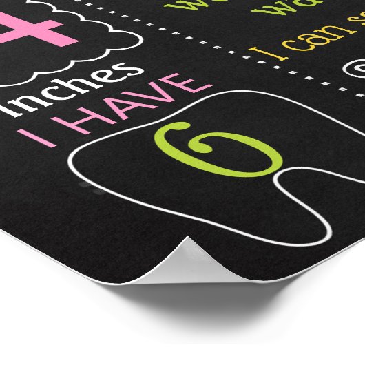 Panda First Birthday Chalkboard-Zeichen Poster (Ecke)