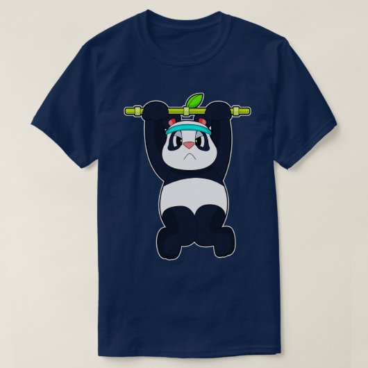 Panda Fitness Pullups T-Shirt (Design vorne)