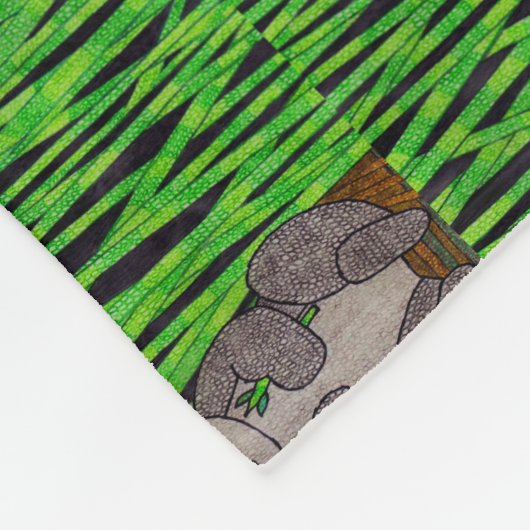 Panda - Fleece Blanket (Ecke)