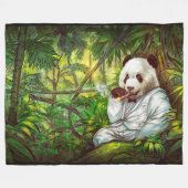 Panda Fleecedecke (Vorderseite (Horizontal))