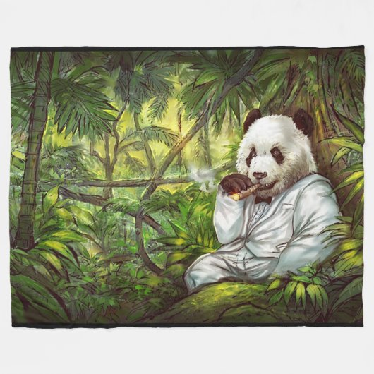 Panda Fleecedecke (Vorderseite (Horizontal))