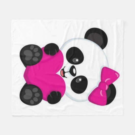 Panda Fleecedecke (Vorderseite (Horizontal))
