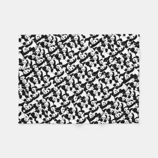 Panda Fleecedecke (Vorderseite (Horizontal))