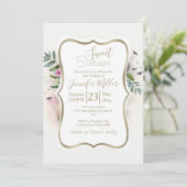 Panda Flowers Watercolor Einladung (Stehend Vorderseite)