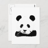 Panda Flüchtigen Blicke Out Postkarte (Vorne/Hinten)