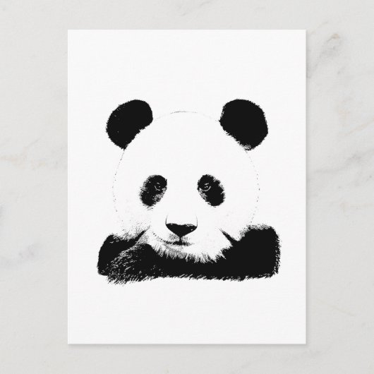 Panda Flüchtigen Blicke Out Postkarte (Vorderseite)