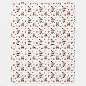 Panda fofo com morango fleecedecke (Vorderseite)