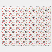 Panda fofo com morango fleecedecke (Vorderseite (Horizontal))