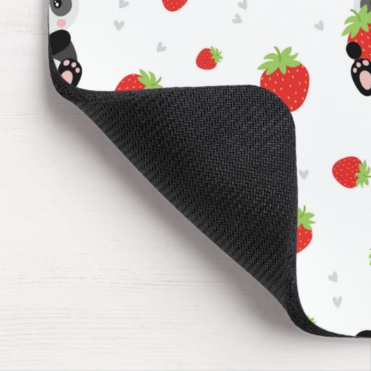 Panda fofo com morango mousepad (Ecke)