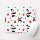 Panda fofo com morango mousepad (Mit Mouse)