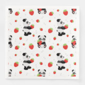 Panda fofo com morango serviette (Vorderseite)