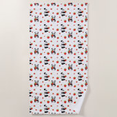 Panda fofo com morango strandtuch (Vorderseite)