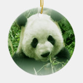 Panda Forest Grass Blätter Weihnachtsbaum Ornament (Vorne)