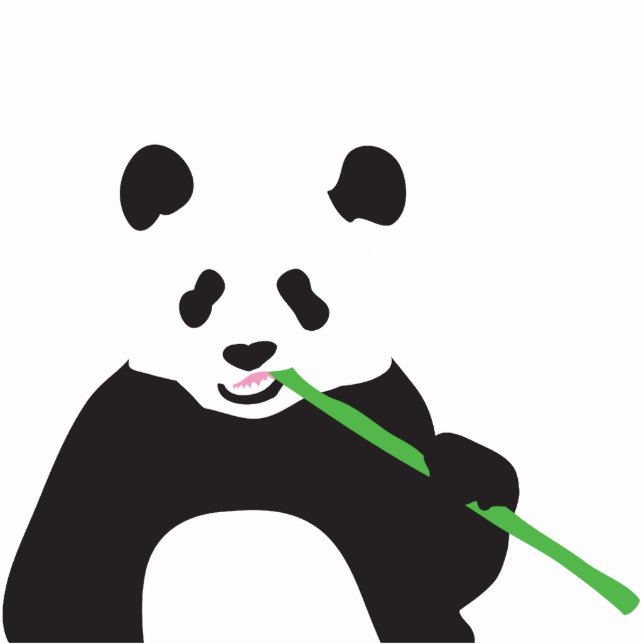 Panda-Foto-Skulptur Freistehende Fotoskulptur (Vorne)