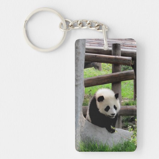 Panda Fotograf Schlüsselanhänger (Vorderseite)