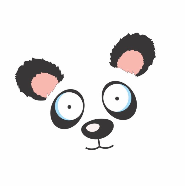 Panda Fotoskulptur Magnet (Vorne)