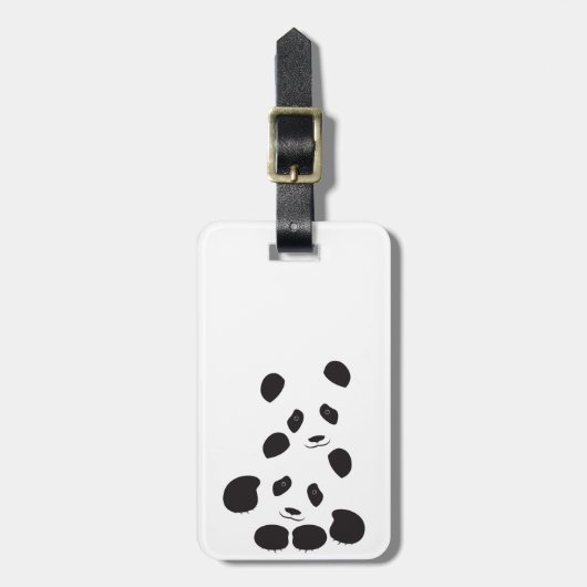 Panda-Freundschaft Gepäckanhänger (Vorderseite vertikal)