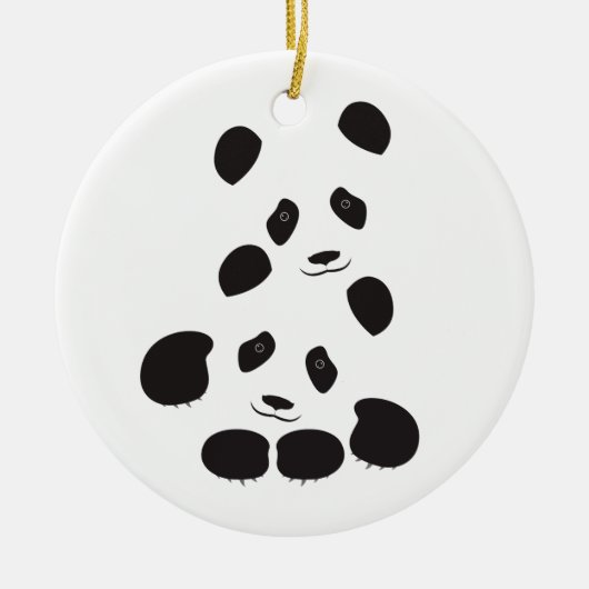 Panda-Freundschaft Keramikornament (Vorne)