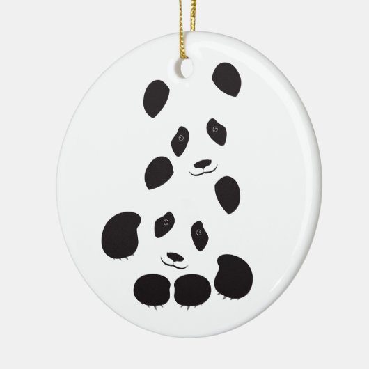 Panda-Freundschaft Keramikornament (Links)