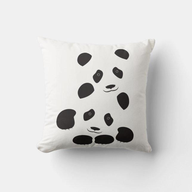 Panda-Freundschaft Kissen (Vorderseite)
