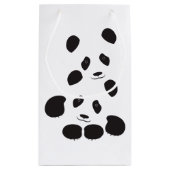 Panda-Freundschaft Kleine Geschenktüte (Rückseite)
