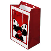 Panda Friends Christmas Med GB Mittlere Geschenktüte (Rückseite Schrägansicht)