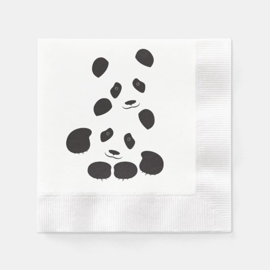 Panda Friendship Serviette (Vorderseite)