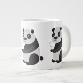 Panda frisst Bambusschuhe Jumbo-Tasse (Vorderseite Rechts)