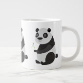 Panda frisst Bambusschuhe Jumbo-Tasse (Rechts)