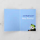 Panda Frog Hat (Geburtstag) Karte (Innenseite)