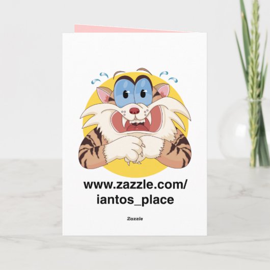 Panda Frog Hat (Geburtstag) Karte (Rückseite)