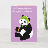 Panda Frog Hat (Geburtstag) Karte (Vorderseite)