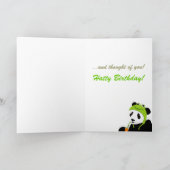 Panda Frog Hat (Geburtstag) Karte (Innenseite)