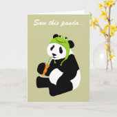 Panda Frog Hat (Geburtstag) Karte (Gelbe Blume)