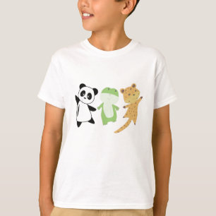 Panda Frog Leopard sind lustige Tierfreunde T-Shirt